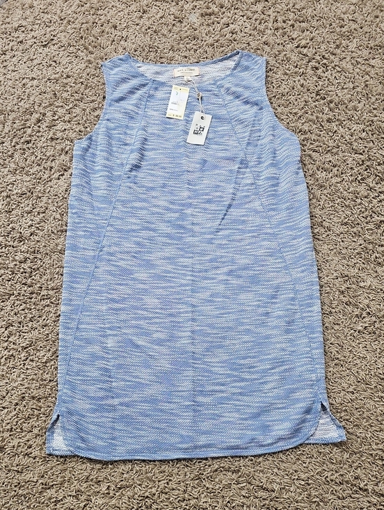 Max Studio Dresses & Skirts - NWT Max Studio Weekend Dress Blue White Sleeveless Large Shift Pull On